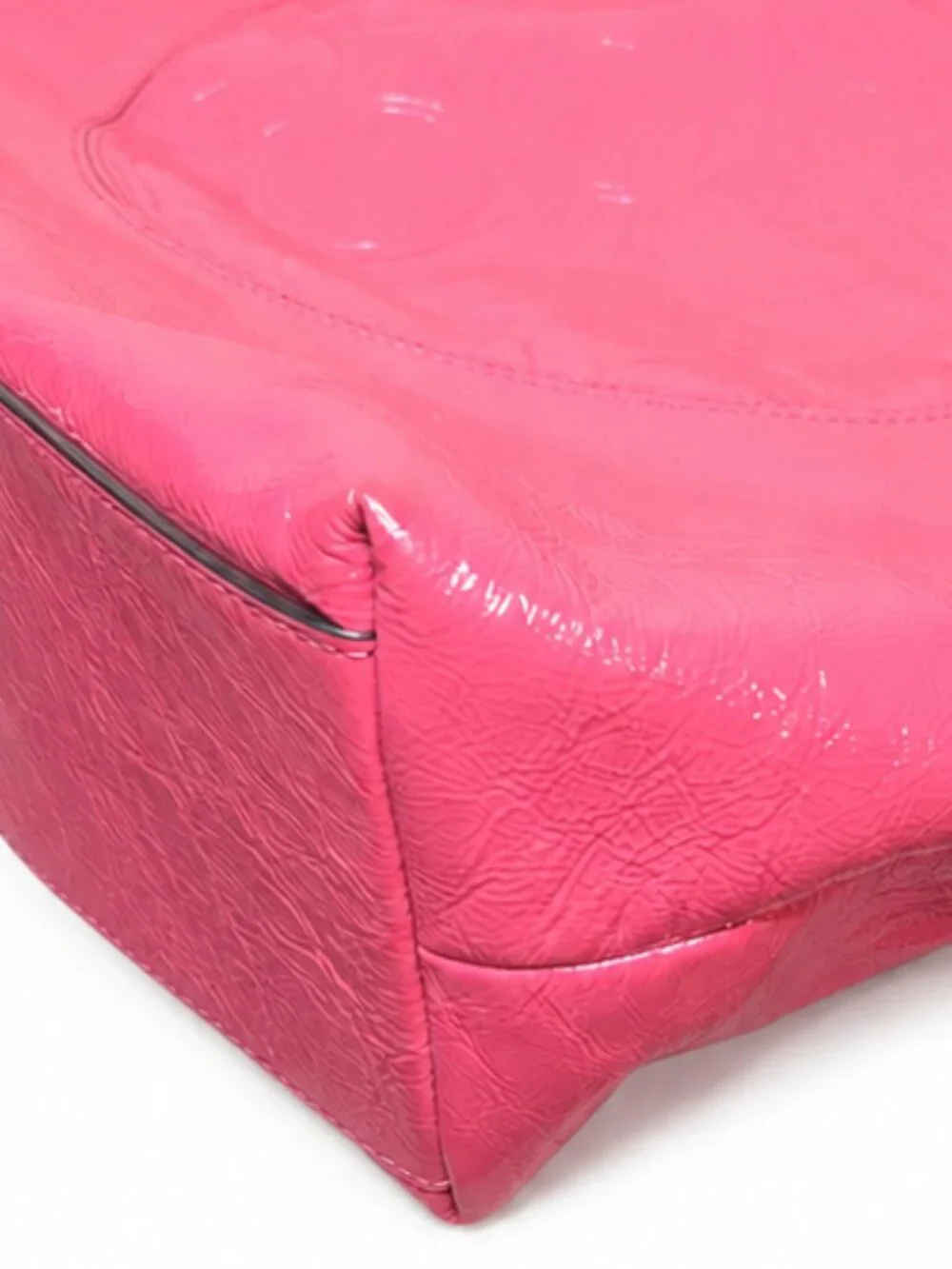 Coach Laura F18900 Coral Pink Patent Leather Large Tote Bag